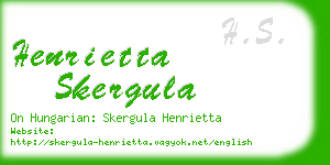 henrietta skergula business card